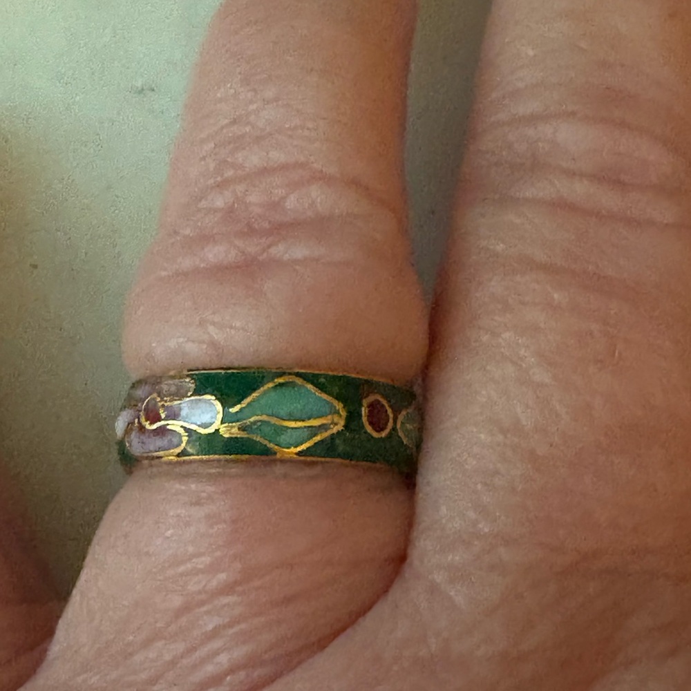 Cloisonne ring size size 7